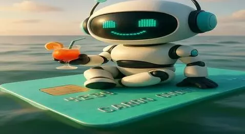 AI Video from prompt: Милый 3D-робот с дружелюбным выражением лица плы