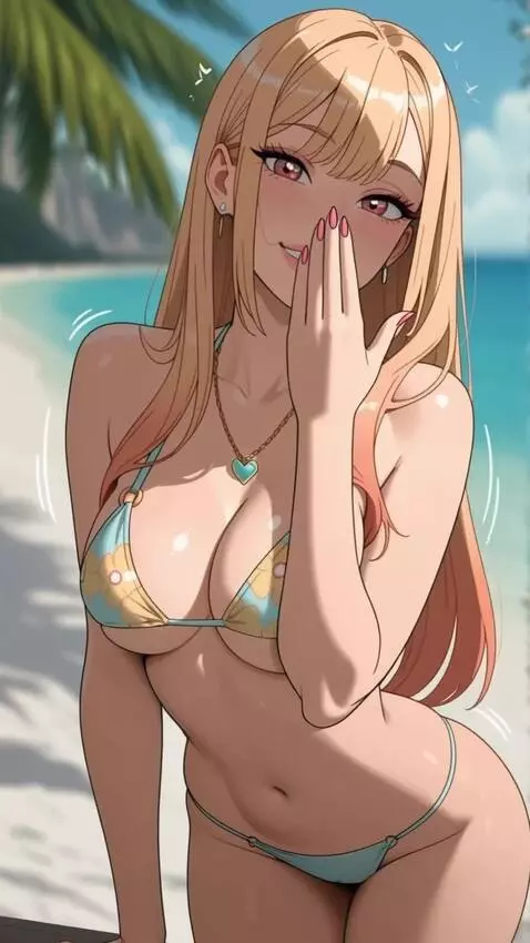 AI Video from prompt: a beautiful girl blowing you a kiss, flirty, giv