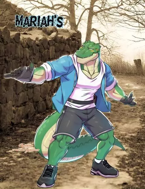 AI Video from prompt: Alligator lizard dude was running then stops and
