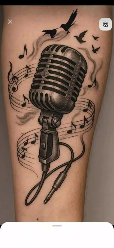 AI Video from prompt: First, animate this tattoo so it moves, then mak