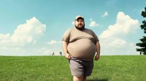 AI Video from prompt: Man with very big belly