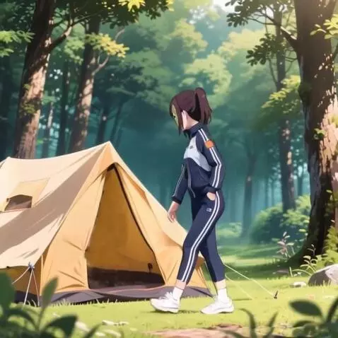 AI Video from prompt: женщина заходит в палатку.
