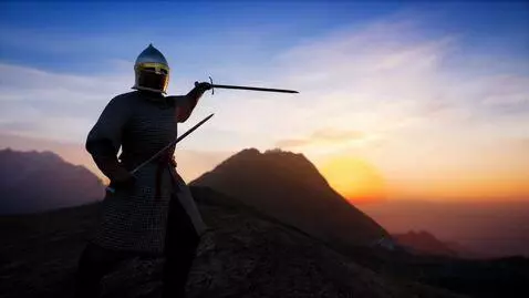 AI Video from prompt: Epic warrior Sharvili, hero of Lezgian folklore,