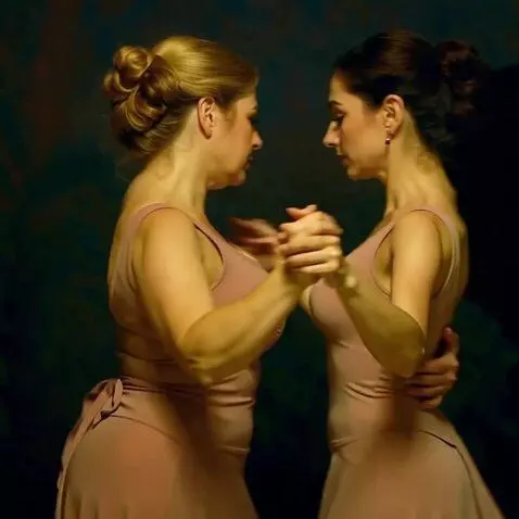 AI Video from prompt: Женщины кружатся в вальсе