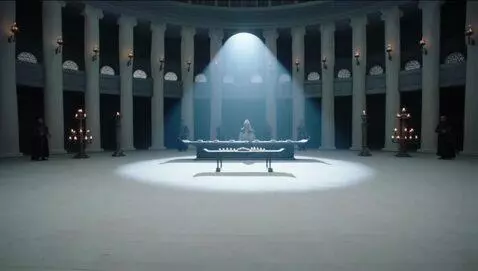 AI Video from prompt: My soul enterd a round room with a high domed ce