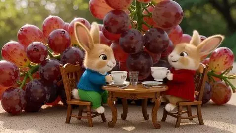 AI Video from prompt: Первый кадр огромная гроздь винограда, потом кам