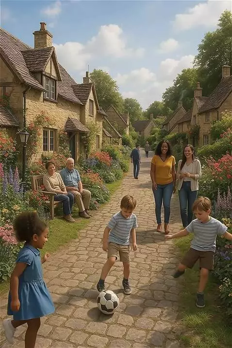 AI Video from prompt: Village summer