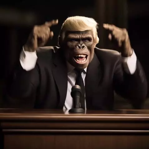 AI Video from prompt: fomo ape president point at a map that says fomo