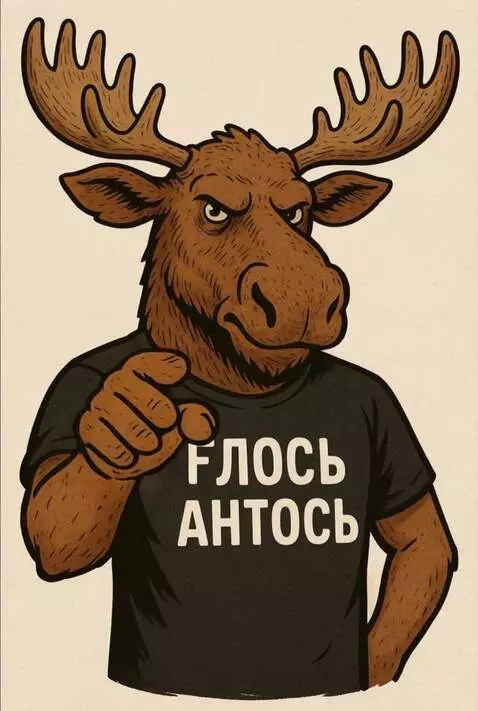 AI Video from prompt: Лось приветливо машет рукой