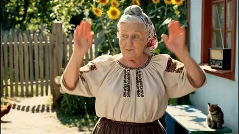 AI Video from prompt: Бабушка танцует Макарена