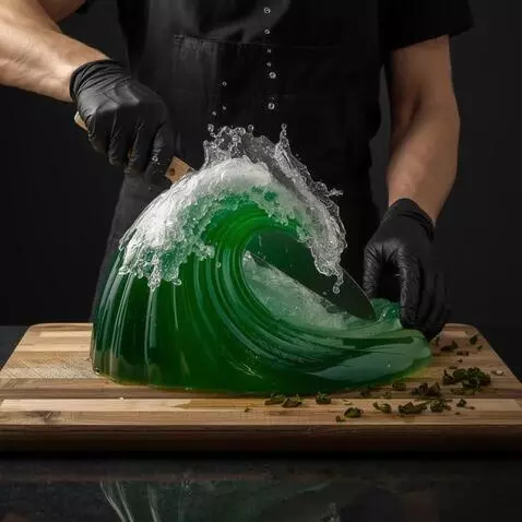 AI Video from prompt: A hyper-realistic, of a person wearing black glo