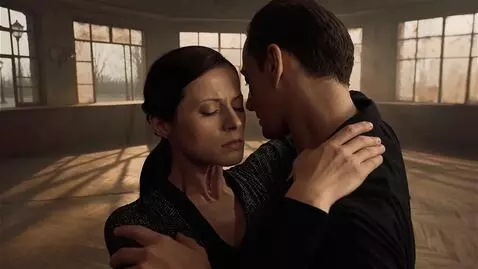 AI Video from prompt: Мужчина и женщина в тесном объятии аргентинского