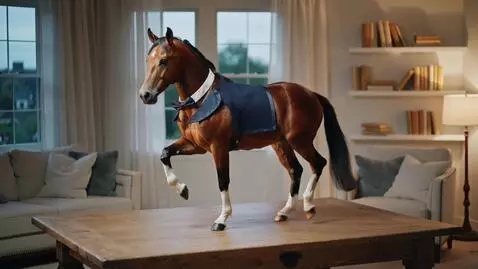 AI Video from prompt: конь танцует на столе