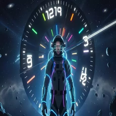 AI Video from prompt: The astronaut in the foreground is slowly walkin