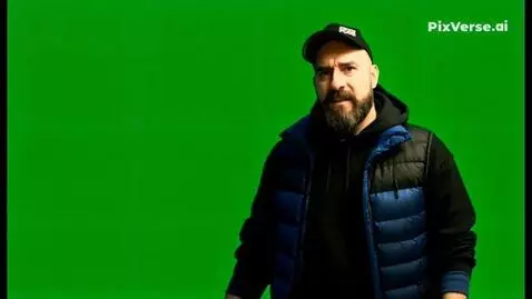 AI Video from prompt: enters from the right and looks displeased