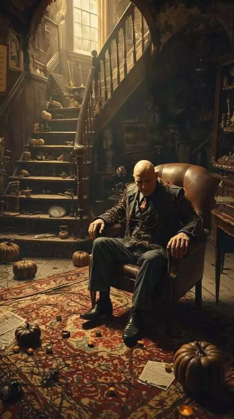 AI Video from prompt: The man stands up and talks on the phone.