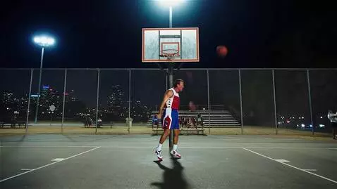AI Video from prompt: american political leader playing basketball at 