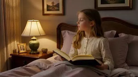 AI Video from prompt: Юная девушка  в своей спальне читает книгу. В её