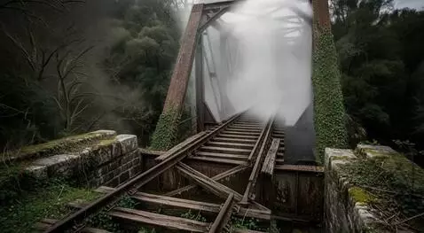 AI Video from prompt: An old train is speeding along the tracks. The o