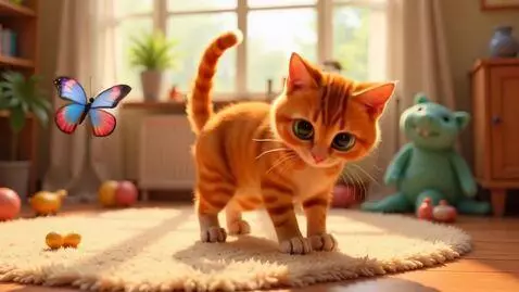 AI Video from prompt: Короткий мультик 3d про кота