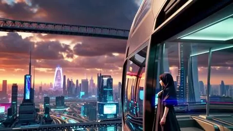 AI Video from prompt: Scene. Traveling Above the City  A cinematic ult