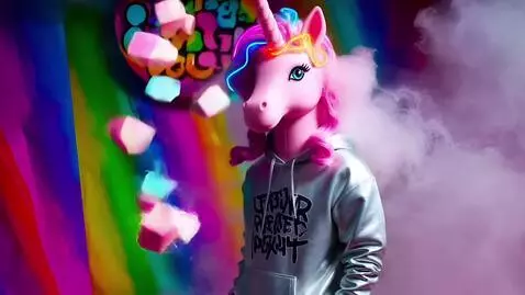 AI Video from prompt: {   "prompt": "A pastel marshmallow unicorn made