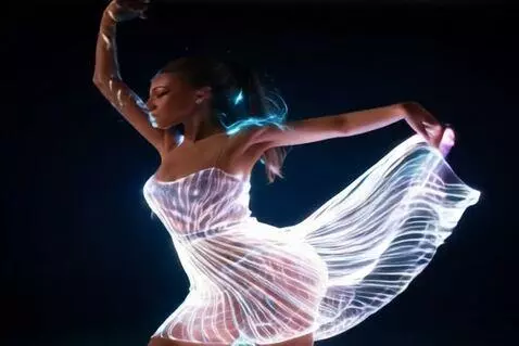 AI Video from prompt: The dancer spins with her leg raised high, and h