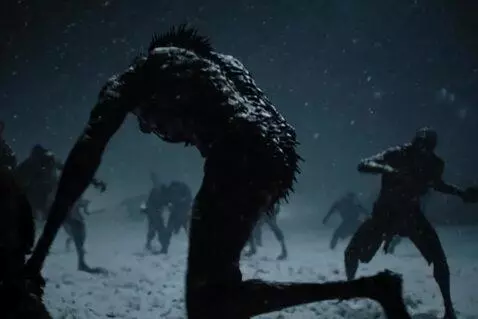 AI Video from prompt: A great epic battle of people versus dark monste