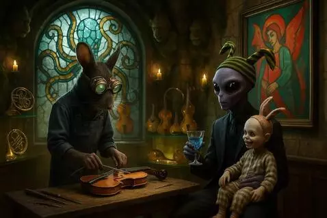 AI Video from prompt: Soft light dimly shines from the window onto the