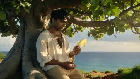 AI Video from prompt: A young, contemplative fisherman (Emir) with tan