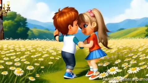 AI Video from prompt: Девочка и мальчик танцуют вальс.