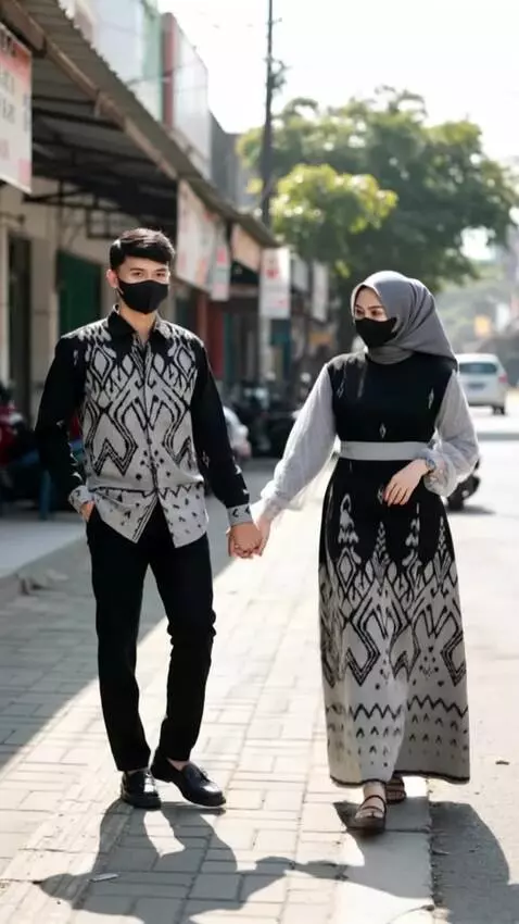 AI Video from prompt: buat model ini sedang berjalan perlahan ke arah 