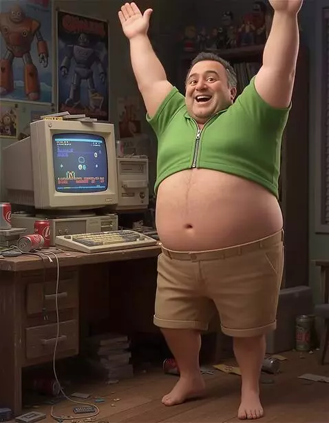 AI Video from prompt: пусть он поднимет руки вверх, застегнет молнию и