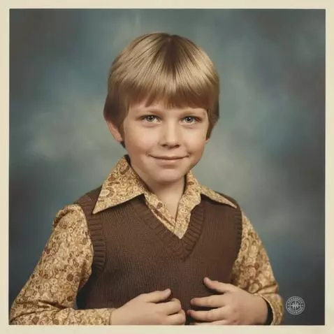 AI Video from prompt: Child fidgeting whilst having his picture taken