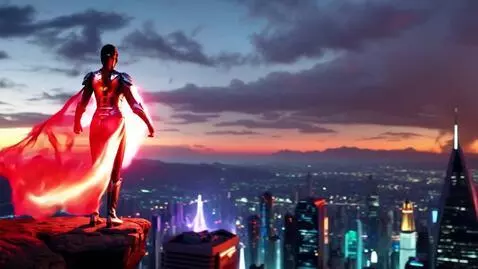 AI Video from prompt: A slow-motion cinematic shot of a lone female su