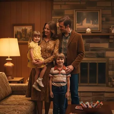 AI Video from prompt: A beautiful family poses for a portrait, smiling