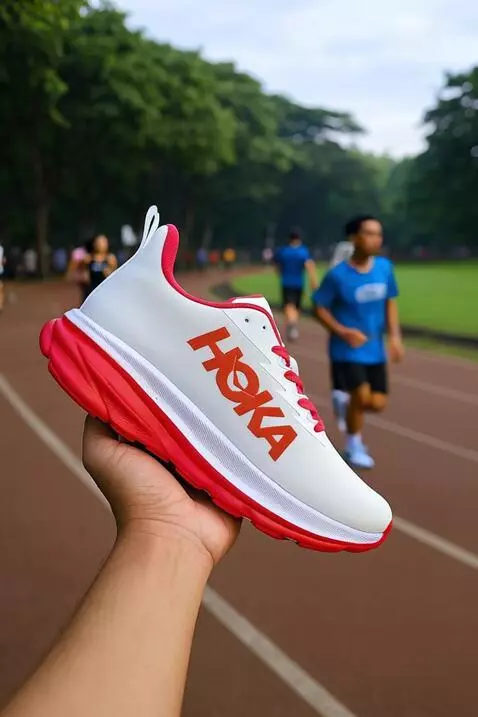 AI Video from prompt: tangan memegang sepatu sambil menggerakkan kekir