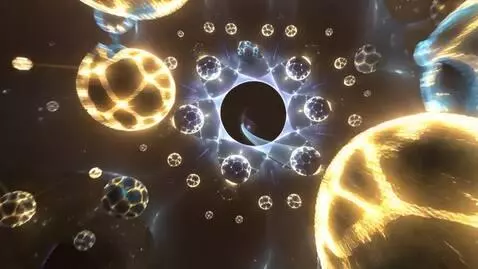 AI Video from prompt: Dynamic infinite fractal universe inside a vast 