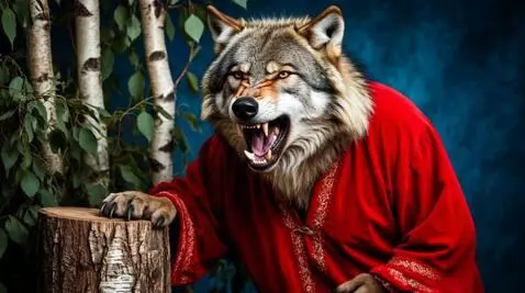 AI Video from prompt: идет по лесу, приближение, рычит!!!!