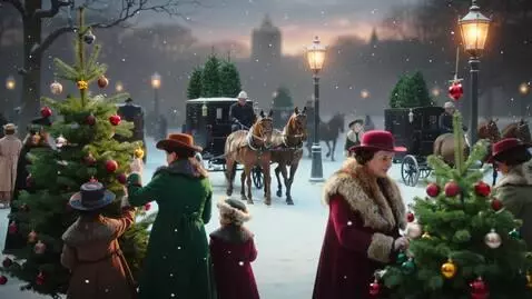 AI Video from prompt: An ultra-detailed 1930s New York City Christmas 