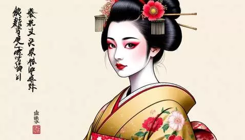 AI Video from prompt: гейша с танто