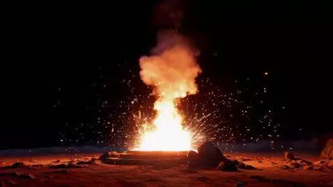 AI Video from prompt: A glowing futuristic portal tearing open in the 