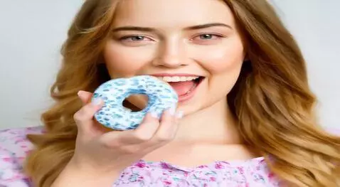 AI Video from prompt: A cheerful young woman stands on a soft white ba