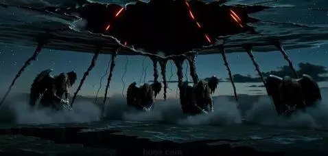 AI Video from prompt: Make four angels come up out of the ground and b