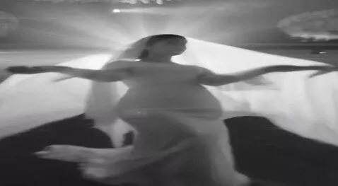 AI Video from prompt: The bride starts dancing with classic lighting a