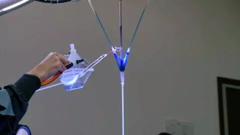 AI Video from prompt: Видео начала процедуры коронарной ангиографии с 