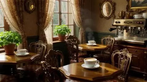 AI Video from prompt: в уютном итальянском кафе с миниатюрной мебелью 