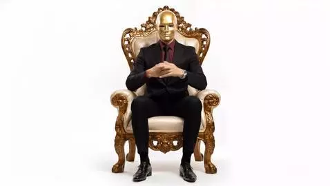 AI Video from prompt: Мужчина в маске активно жестикулирует.