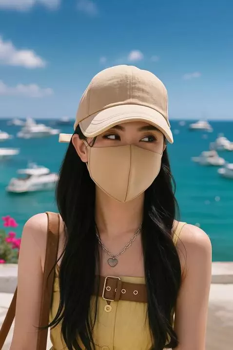 AI Video from prompt: seorang wanita tampil bahagia melihat kekiri dan