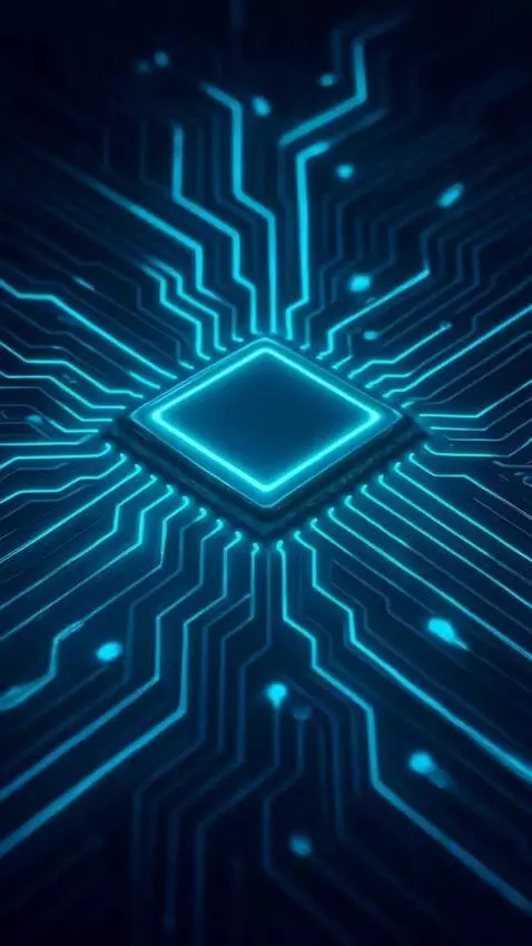 AI Video from prompt: сделать красивую плату с светящимися дорожками к